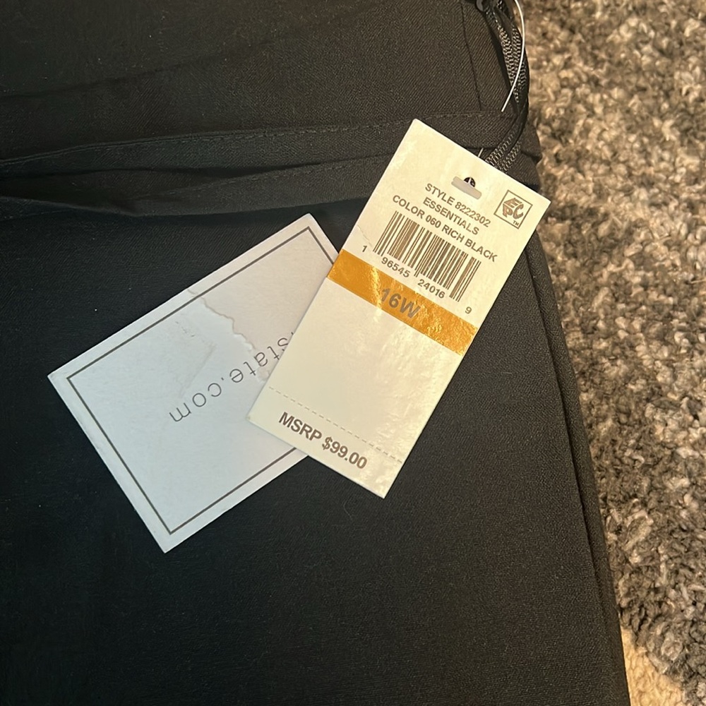 1. State pants, black, size 16W NWT! - Picture 2 of 5